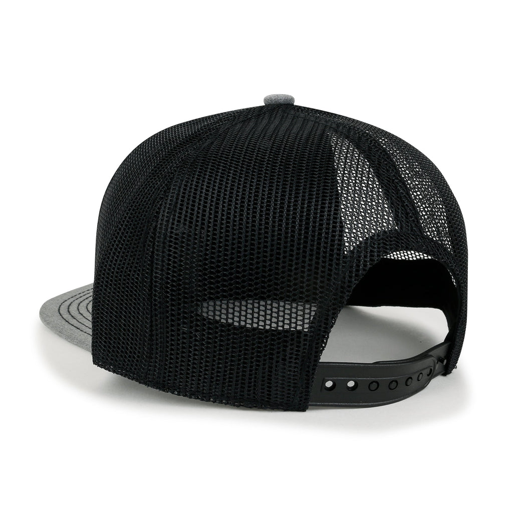 Blank Six Panel Mesh Back Baseball Cap Basic Snap Back Flat Brim Hat