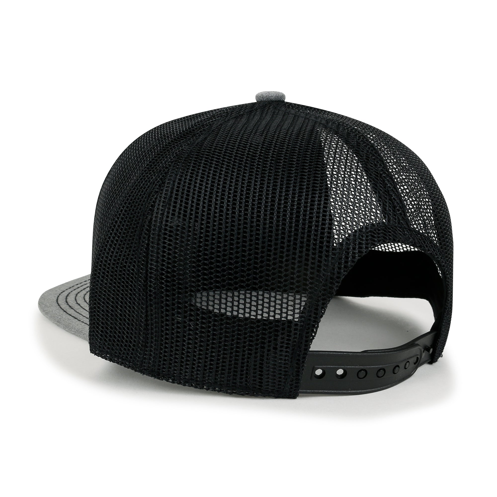 Blank Six Panel Mesh Back Baseball Cap Basic Snap Back Flat Brim Hat