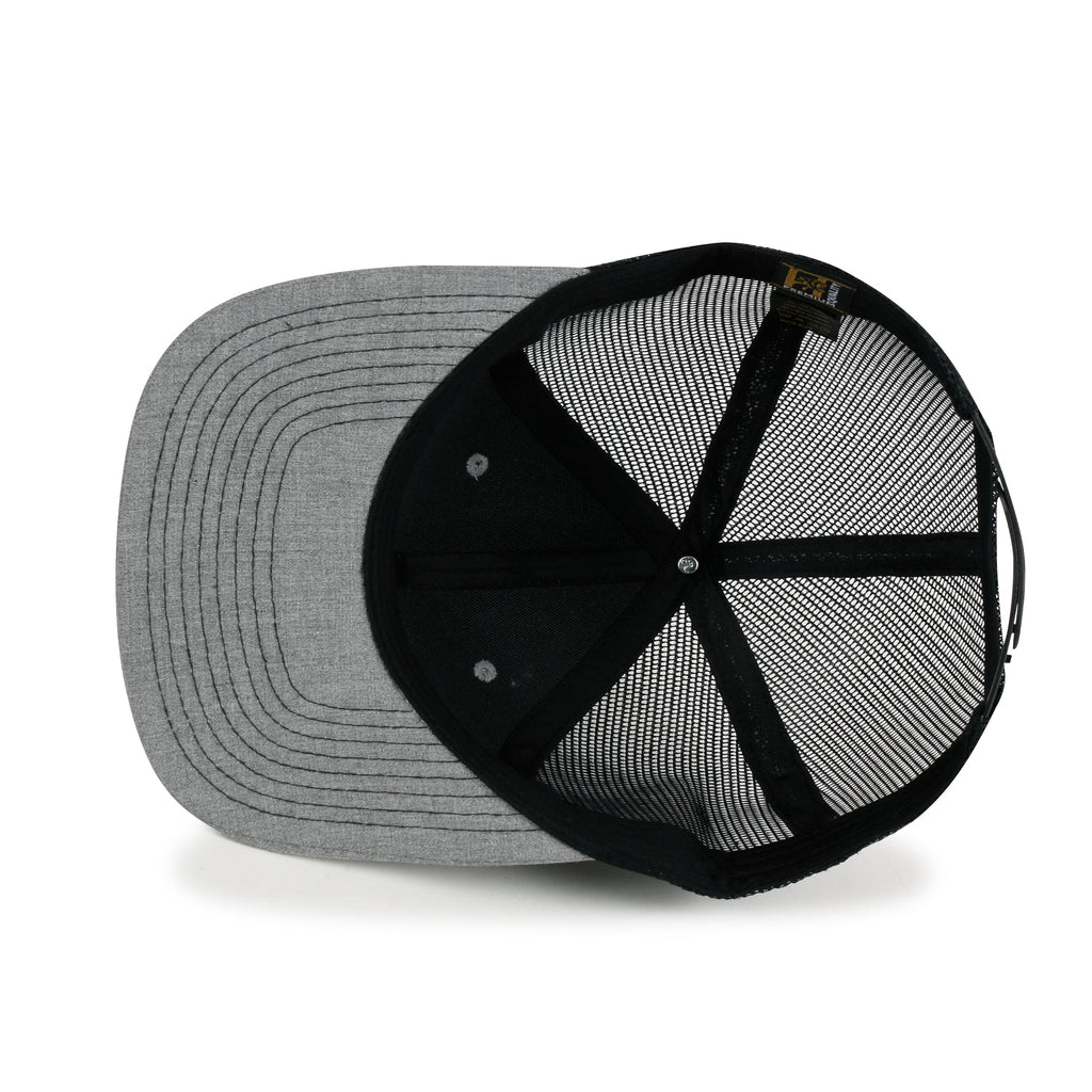Blank Six Panel Mesh Back Baseball Cap Basic Snap Back Flat Brim Hat