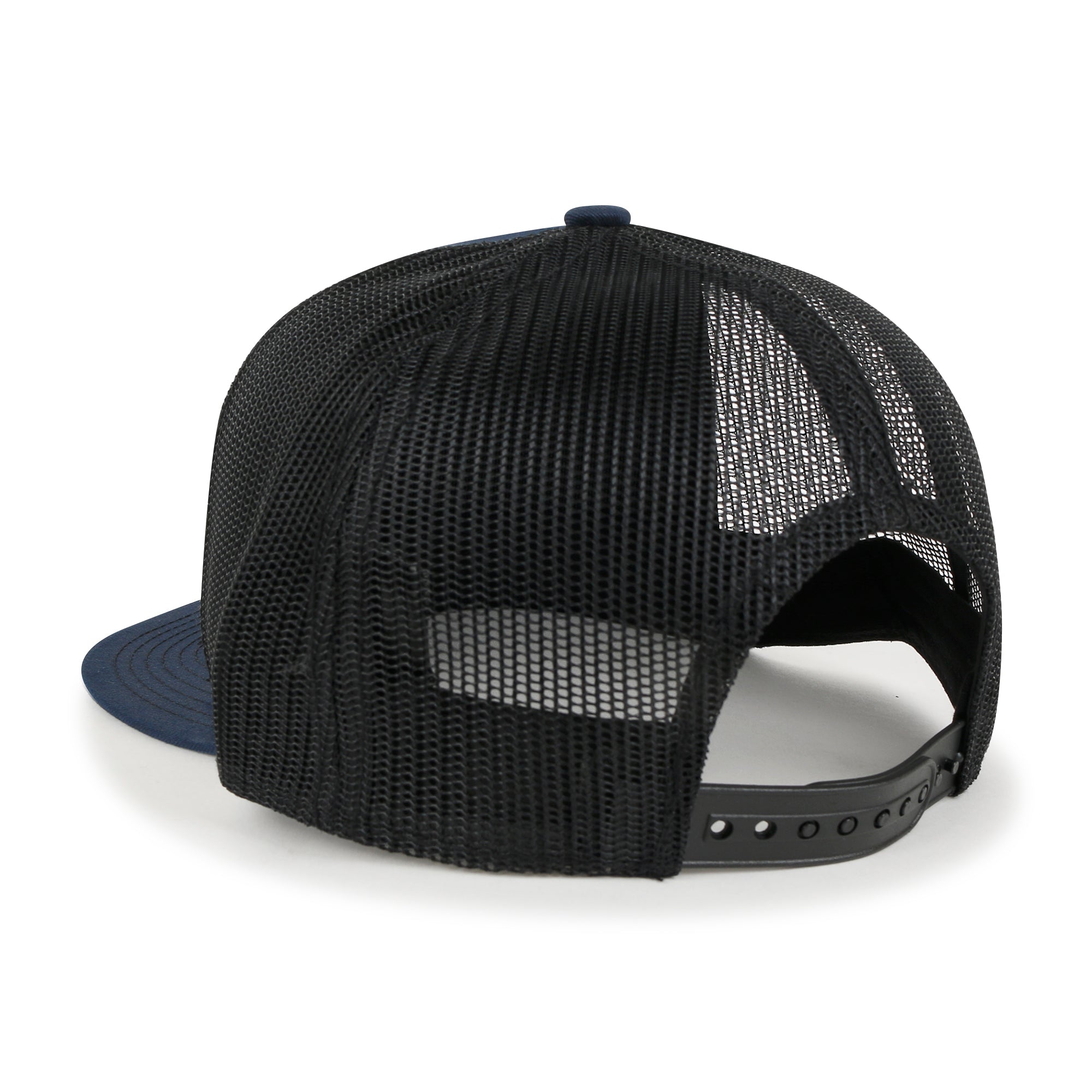 Blank Six Panel Mesh Back Baseball Cap Basic Snap Back Flat Brim Hat