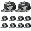 10 Bulk Pack Blank Six Panel Mesh Back Baseball Cap Basic Trucker Hat