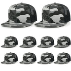10 Bulk Pack Blank Six Panel Mesh Back Baseball Cap Basic Trucker Hat