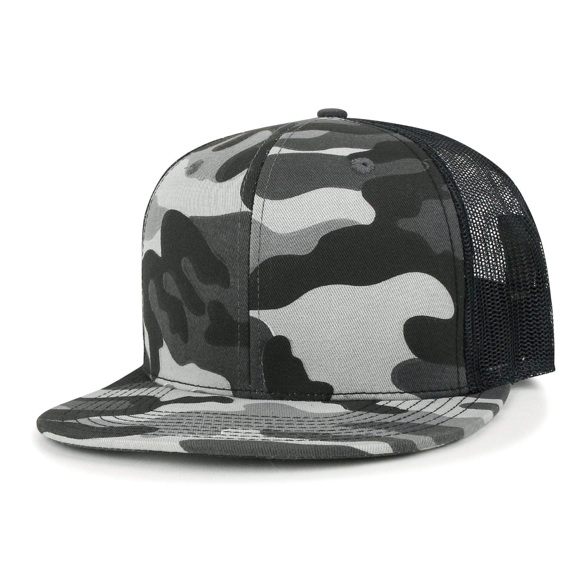 10 Bulk Pack Blank Six Panel Mesh Back Baseball Cap Basic Trucker Hat