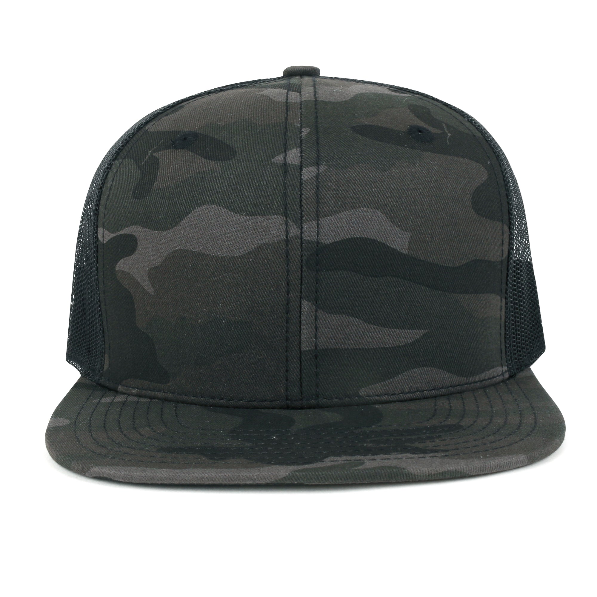 10 Bulk Pack Blank Six Panel Mesh Back Baseball Cap Basic Trucker Hat
