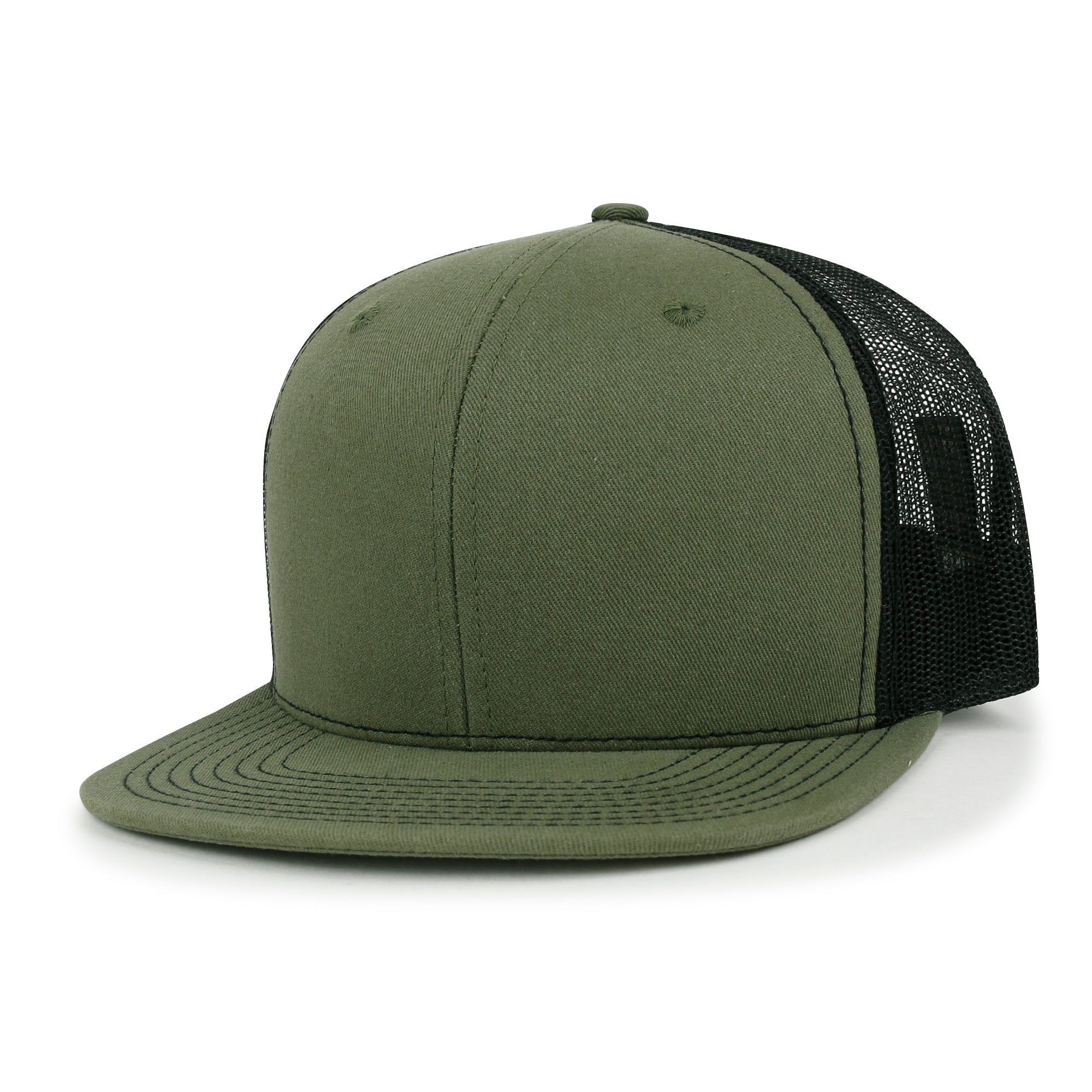 10 Bulk Pack Blank Six Panel Mesh Back Baseball Cap Basic Trucker Hat