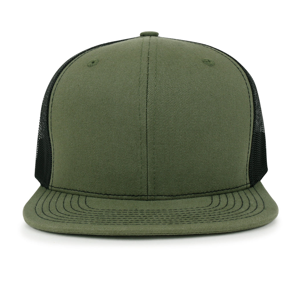 10 Bulk Pack Blank Six Panel Mesh Back Baseball Cap Basic Trucker Hat