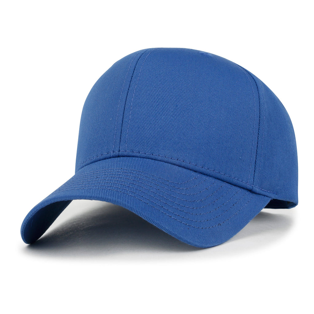 Blank Six Panel Cotton Baseball Cap Basic Hook And Loop Back Trucker Hat