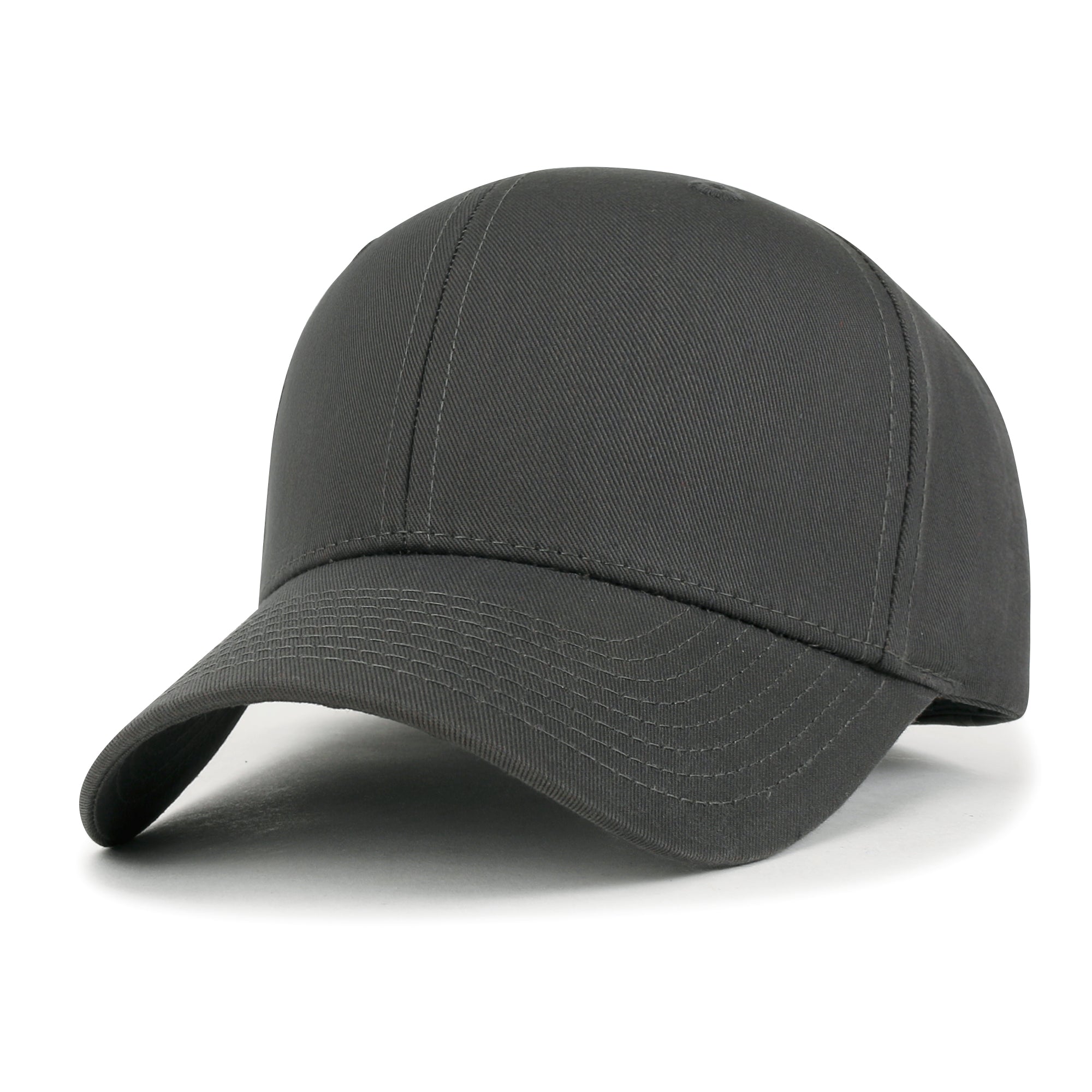 Blank Six Panel Cotton Baseball Cap Basic Hook And Loop Back Trucker Hat