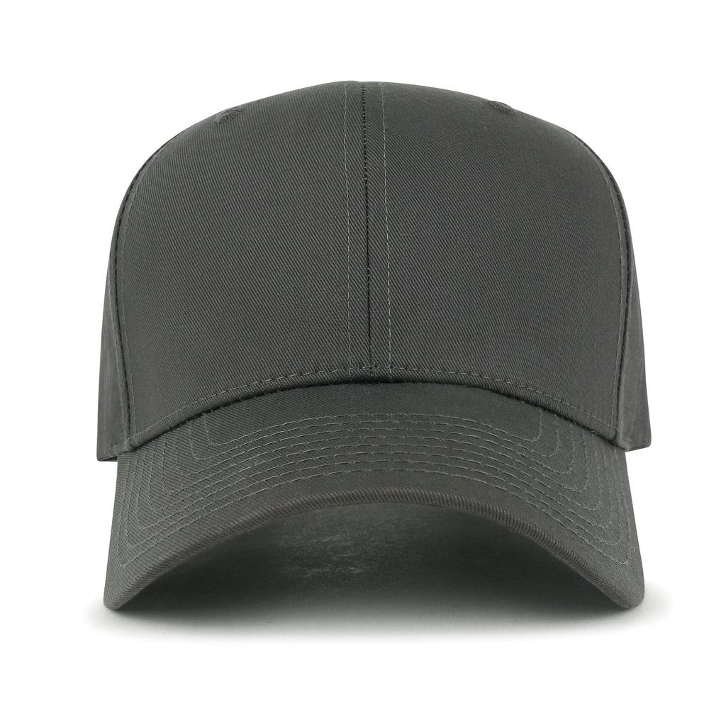 Blank Six Panel Cotton Baseball Cap Basic Hook And Loop Back Trucker Hat