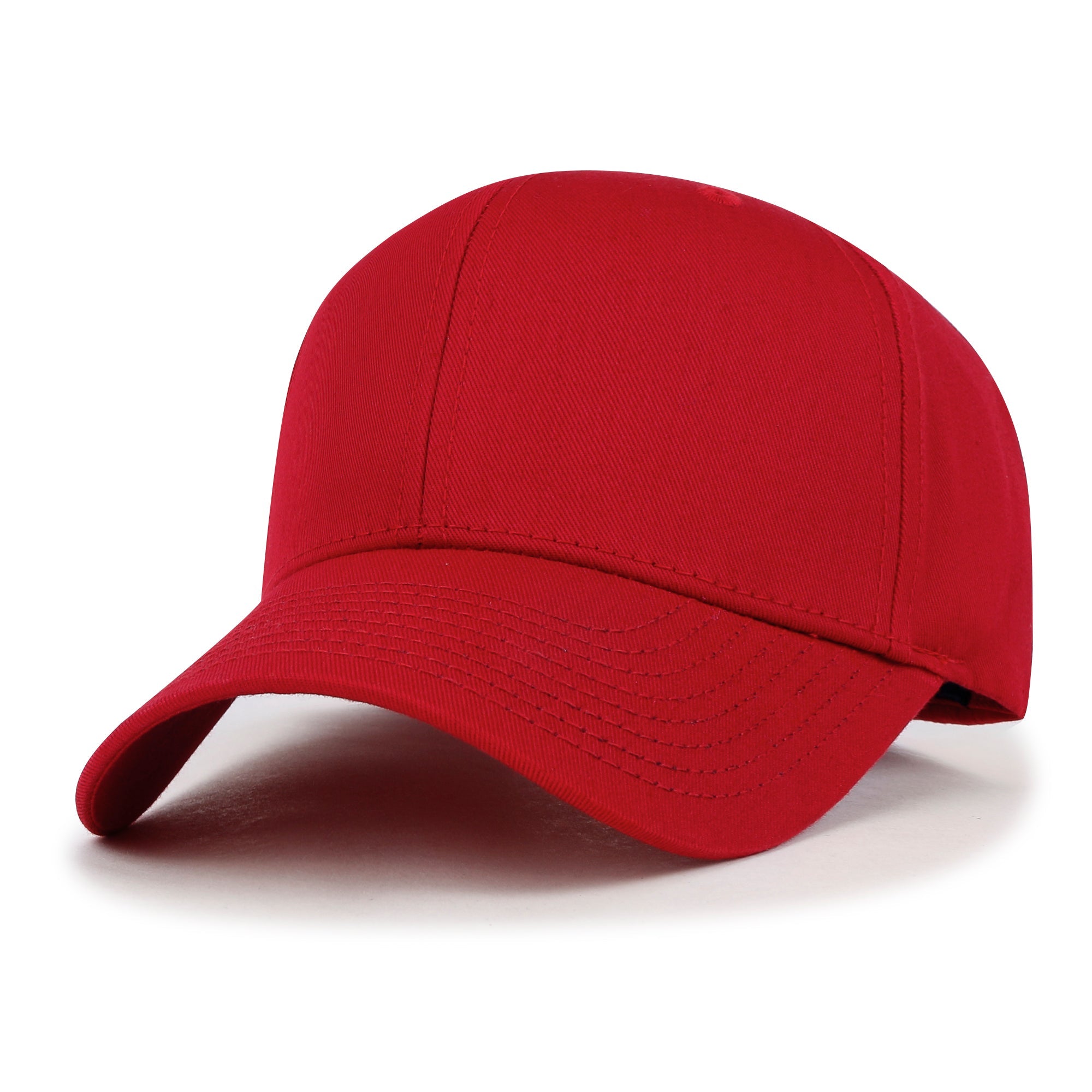 Blank Six Panel Cotton Baseball Cap Basic Hook And Loop Back Trucker Hat