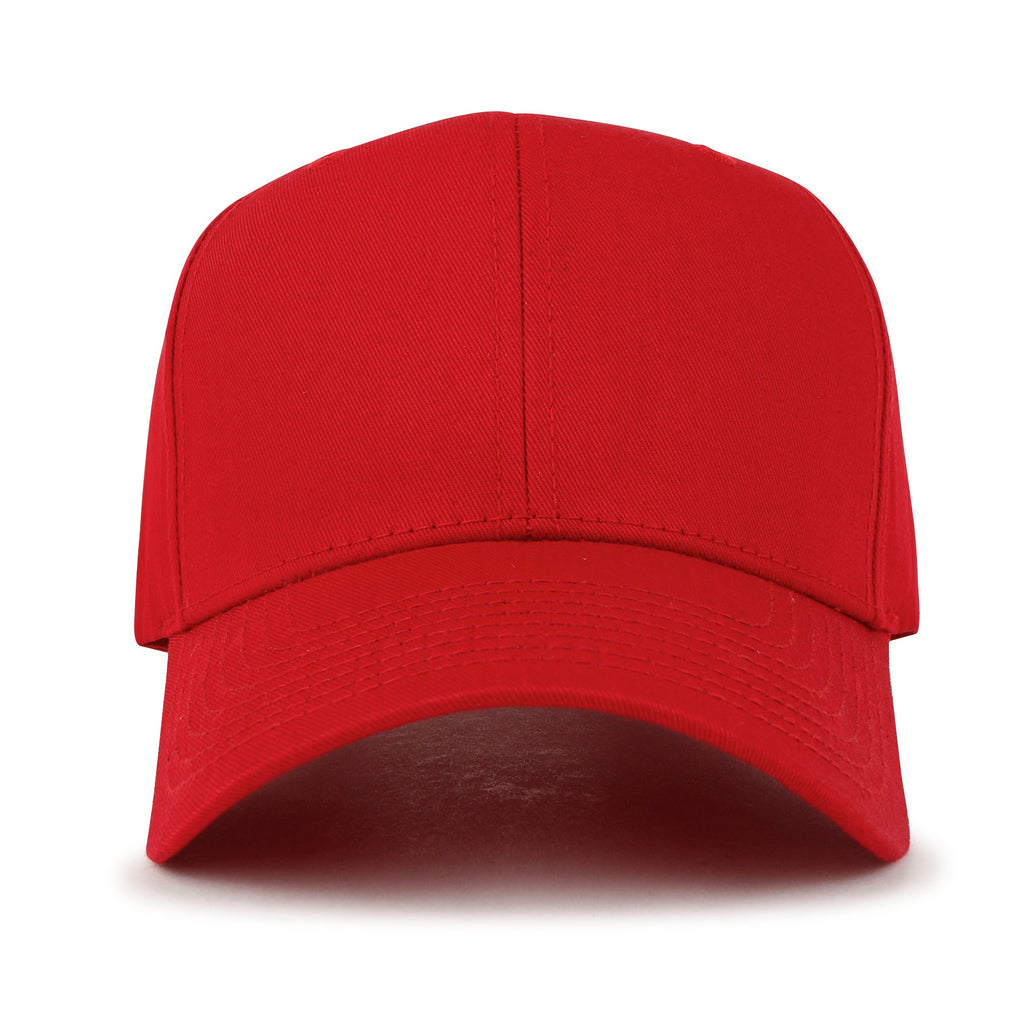 Blank Six Panel Cotton Baseball Cap Basic Hook And Loop Back Trucker Hat