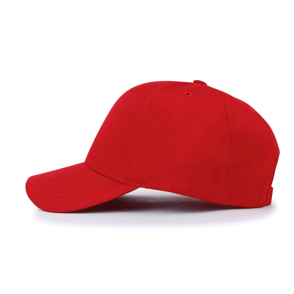 Blank Six Panel Cotton Baseball Cap Basic Hook And Loop Back Trucker Hat
