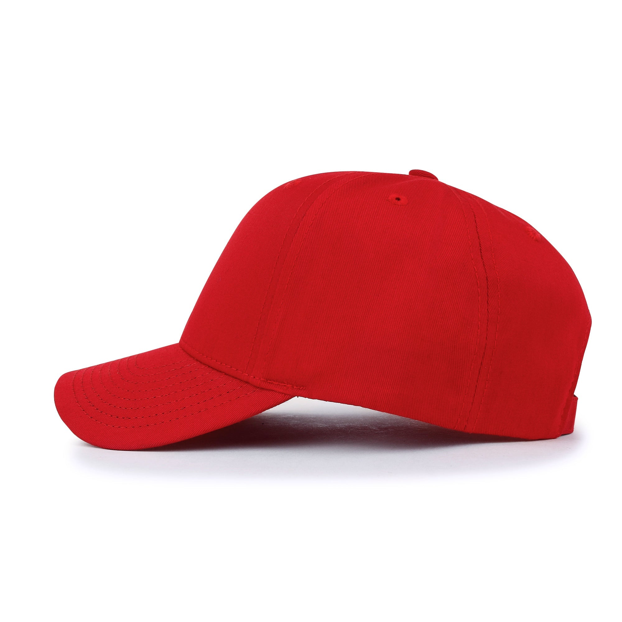 Blank Six Panel Cotton Baseball Cap Basic Hook And Loop Back Trucker Hat