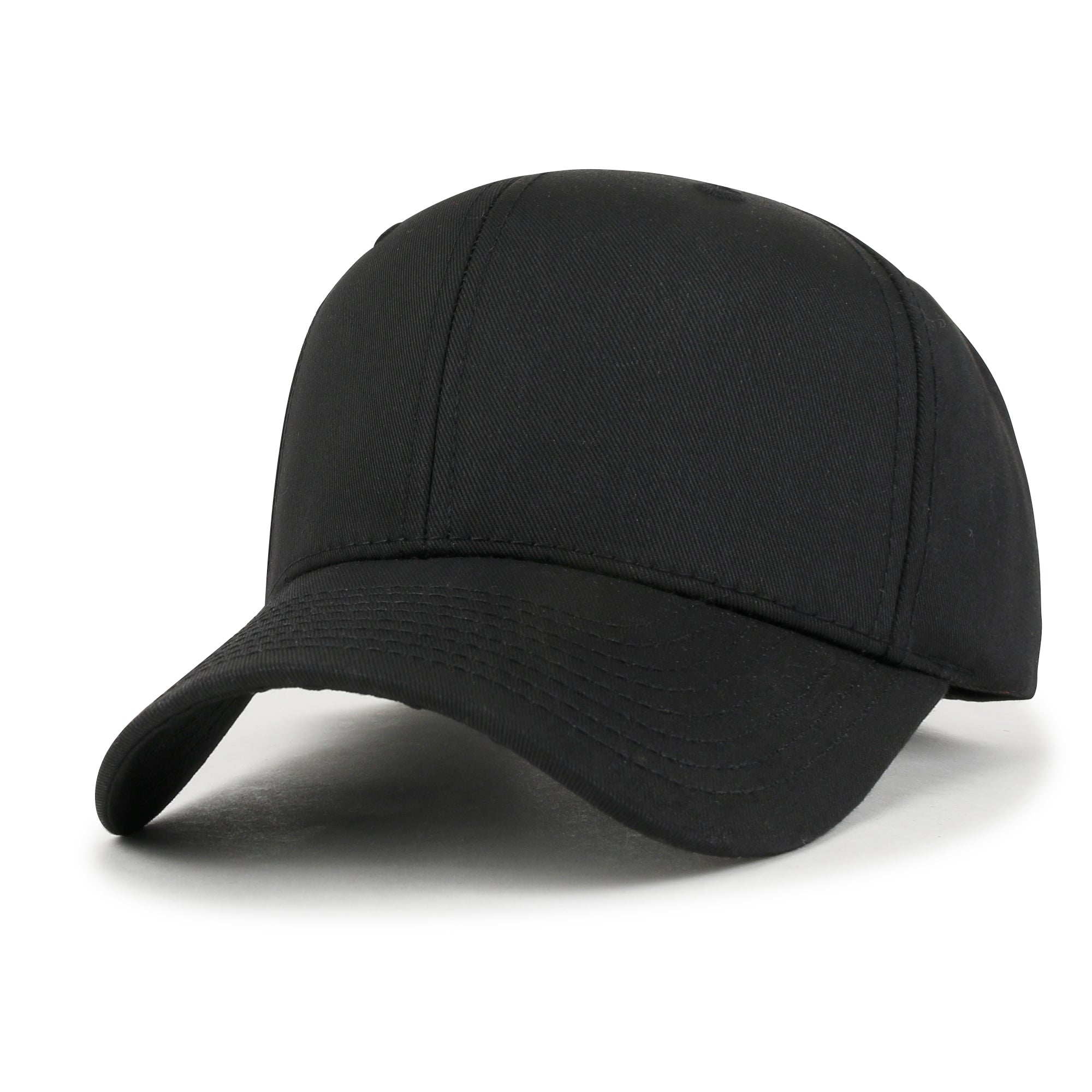 Blank Six Panel Cotton Baseball Cap Basic Hook And Loop Back Trucker Hat