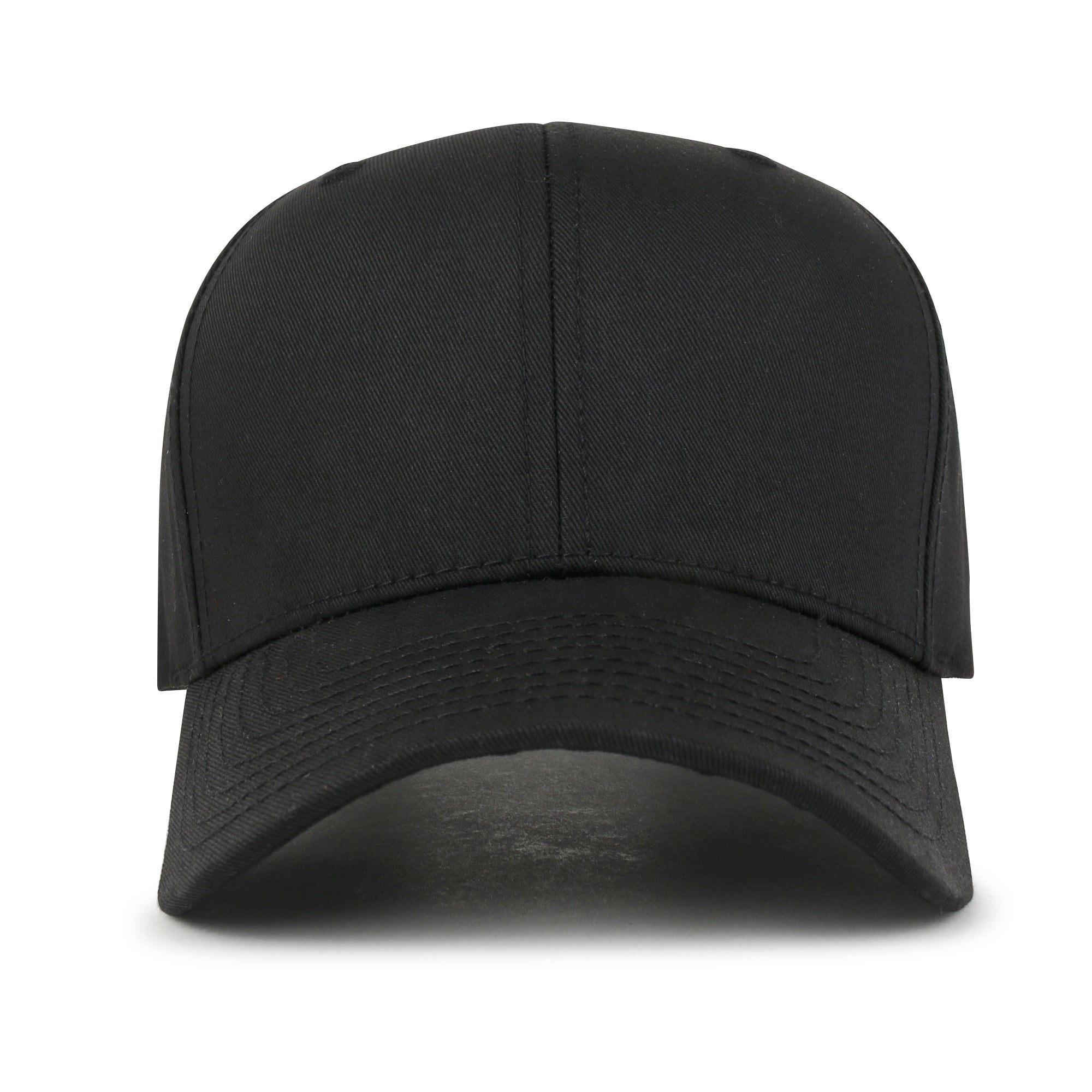 Blank Six Panel Cotton Baseball Cap Basic Hook And Loop Back Trucker Hat