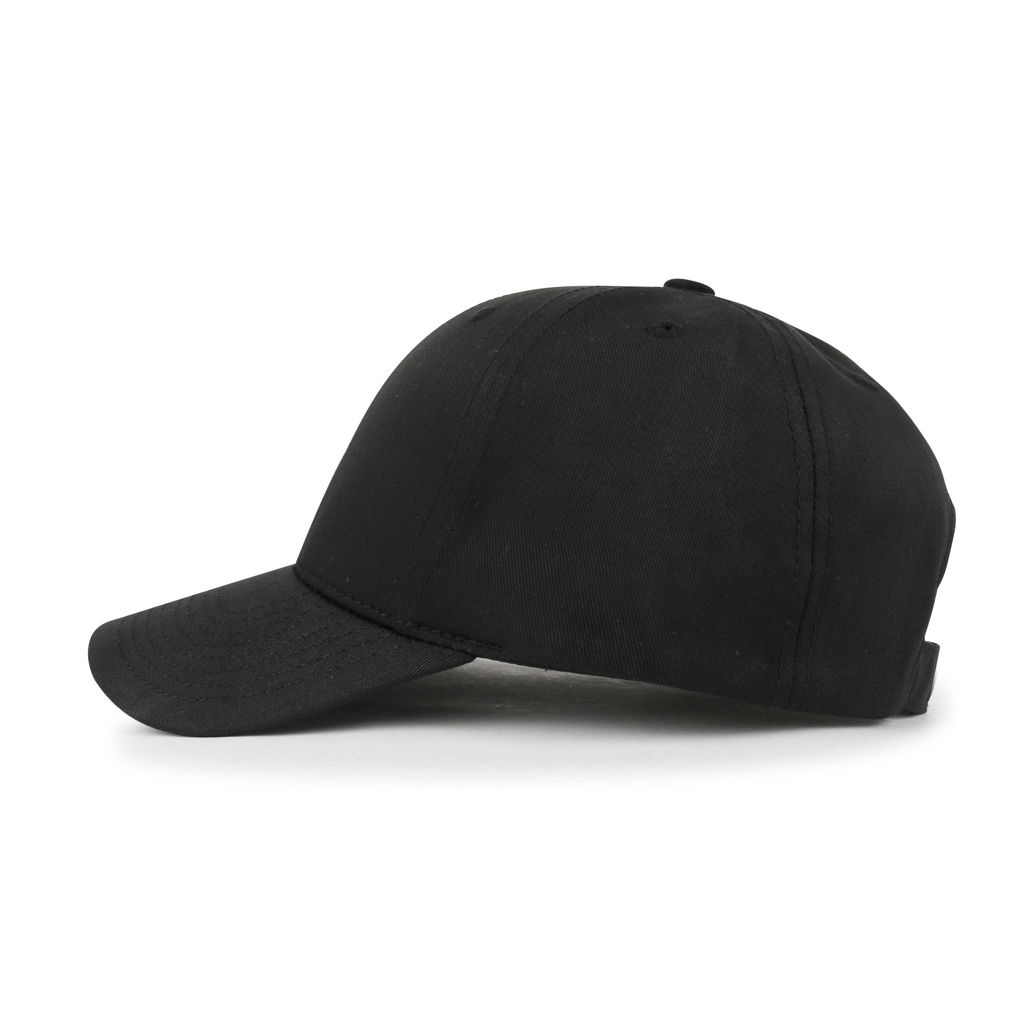 Blank Six Panel Cotton Baseball Cap Basic Hook And Loop Back Trucker Hat