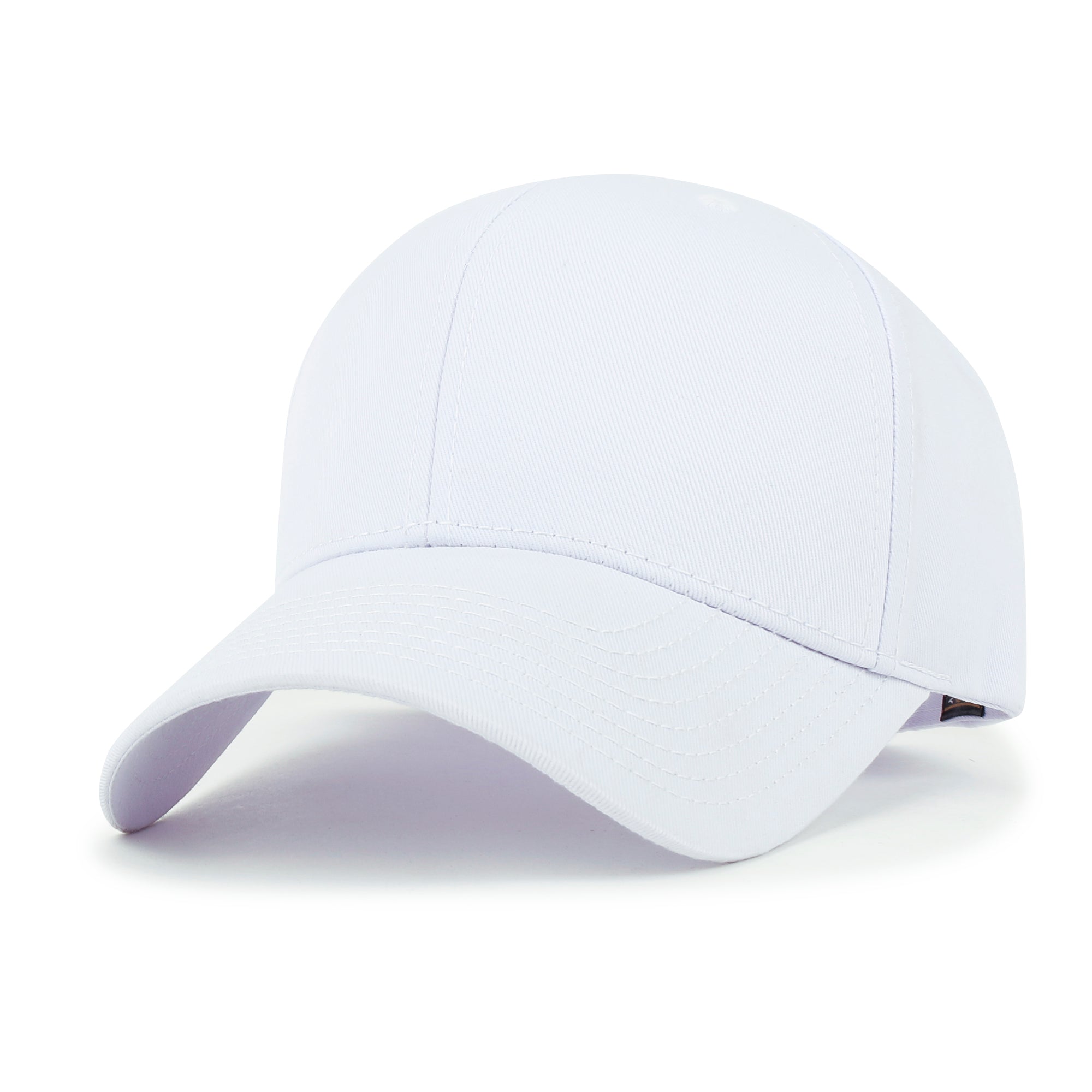 Blank Six Panel Cotton Baseball Cap Basic Hook And Loop Back Trucker Hat