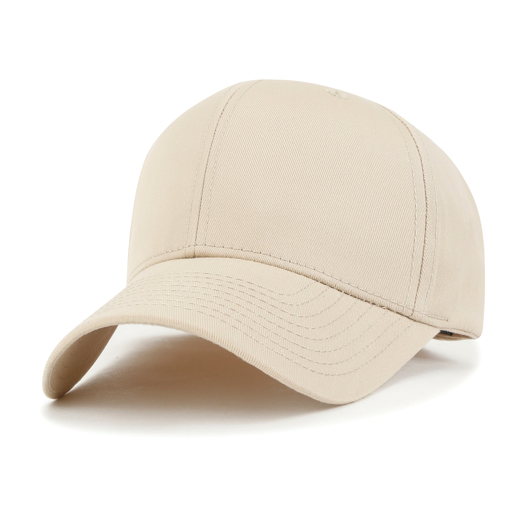 Blank Six Panel Cotton Baseball Cap Basic Hook And Loop Back Trucker Hat