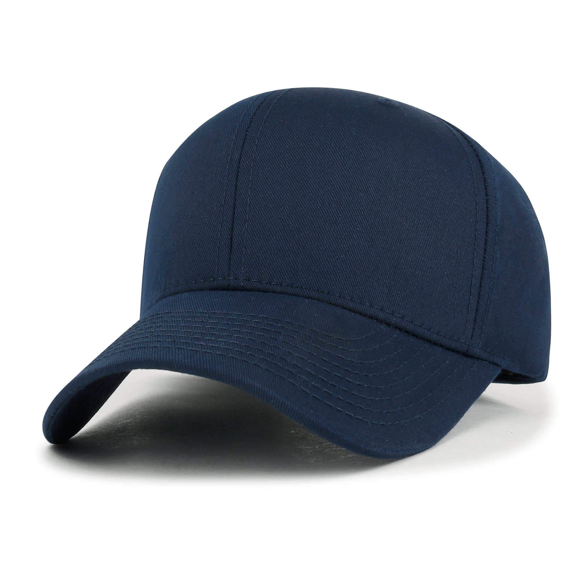Blank Six Panel Cotton Baseball Cap Basic Hook And Loop Back Trucker Hat