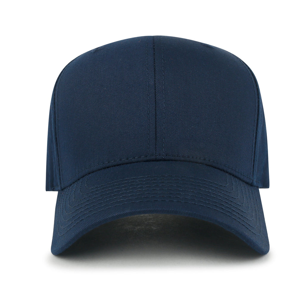 Blank Six Panel Cotton Baseball Cap Basic Hook And Loop Back Trucker Hat