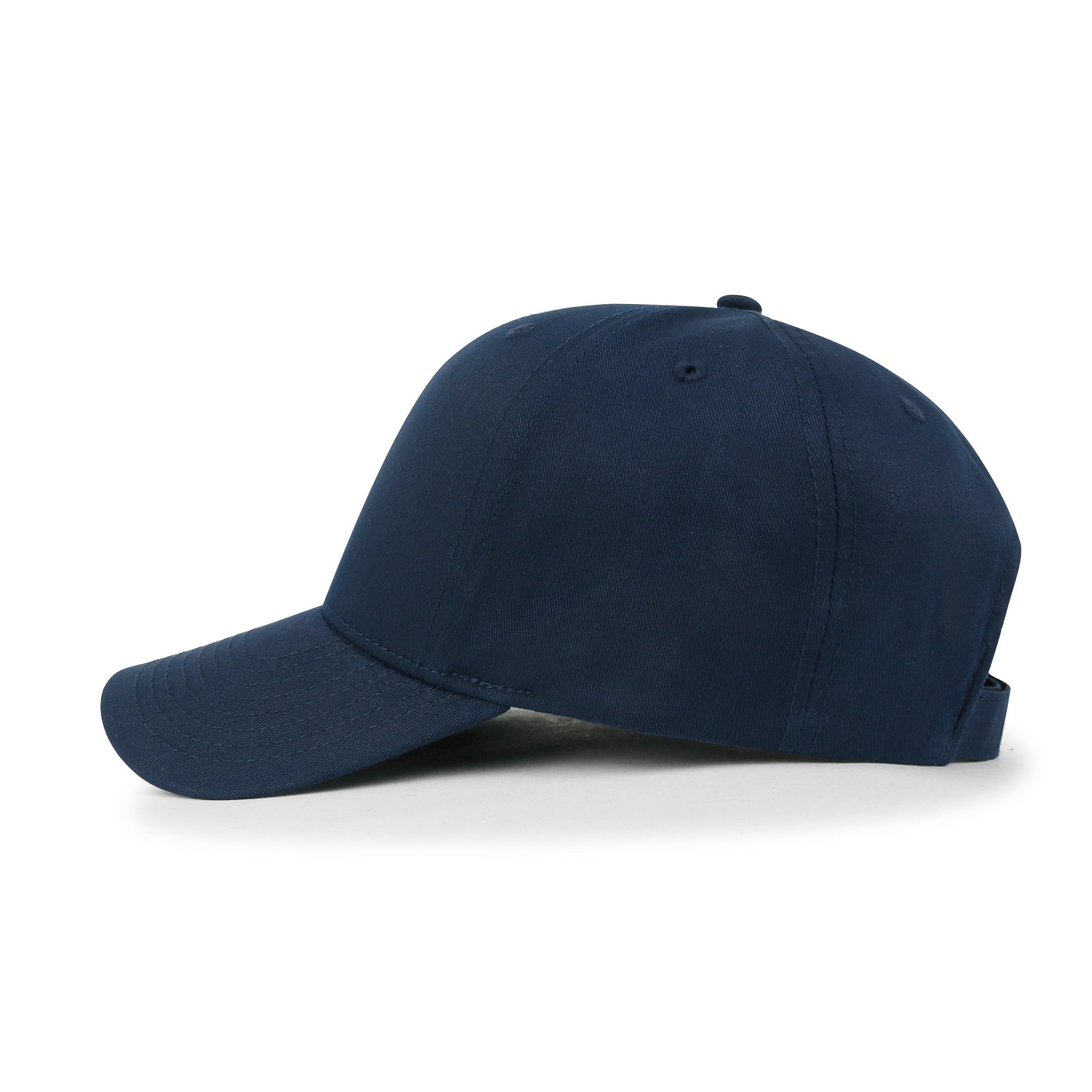 Blank Six Panel Cotton Baseball Cap Basic Hook And Loop Back Trucker Hat