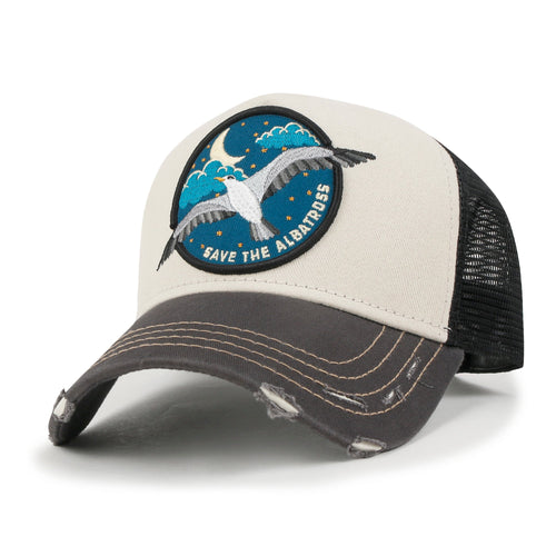 Premium Endangered Albatross Animal Embroidery Baseball Cap Structured Hat