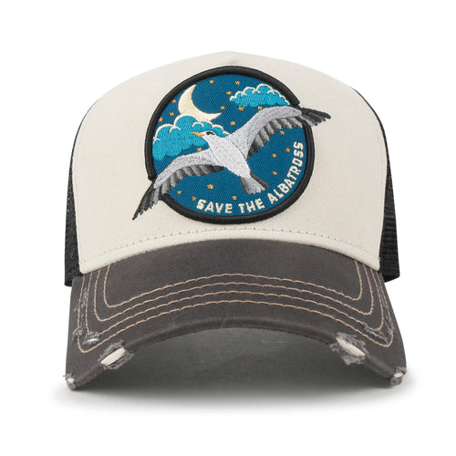 Premium Endangered Albatross Animal Embroidery Baseball Cap Structured Hat