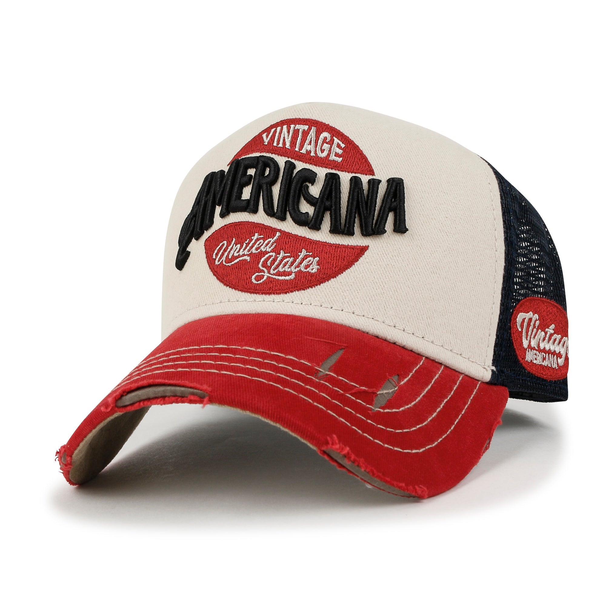 PREMIUM AMERICANA Embroidery Baseball Cap Vintage Trucker Hat