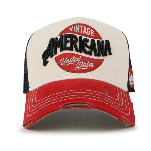 PREMIUM AMERICANA Embroidery Baseball Cap Vintage Trucker Hat