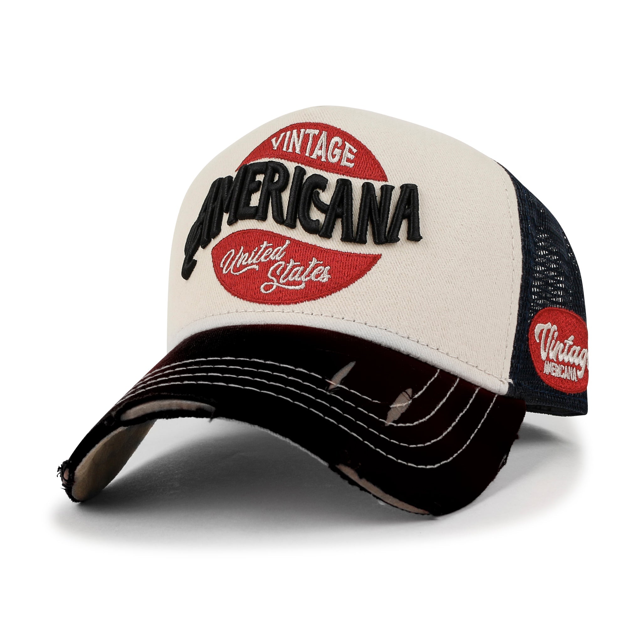 PREMIUM AMERICANA Embroidery Baseball Cap Vintage Trucker Hat