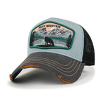 Premium Rocky Mountain Embroidery Baseball Cap Structured Trucker Hat