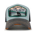 Premium Rocky Mountain Embroidery Baseball Cap Structured Trucker Hat