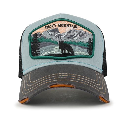 Premium Rocky Mountain Embroidery Baseball Cap Structured Trucker Hat