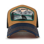 Premium Rocky Mountain Embroidery Baseball Cap Structured Trucker Hat