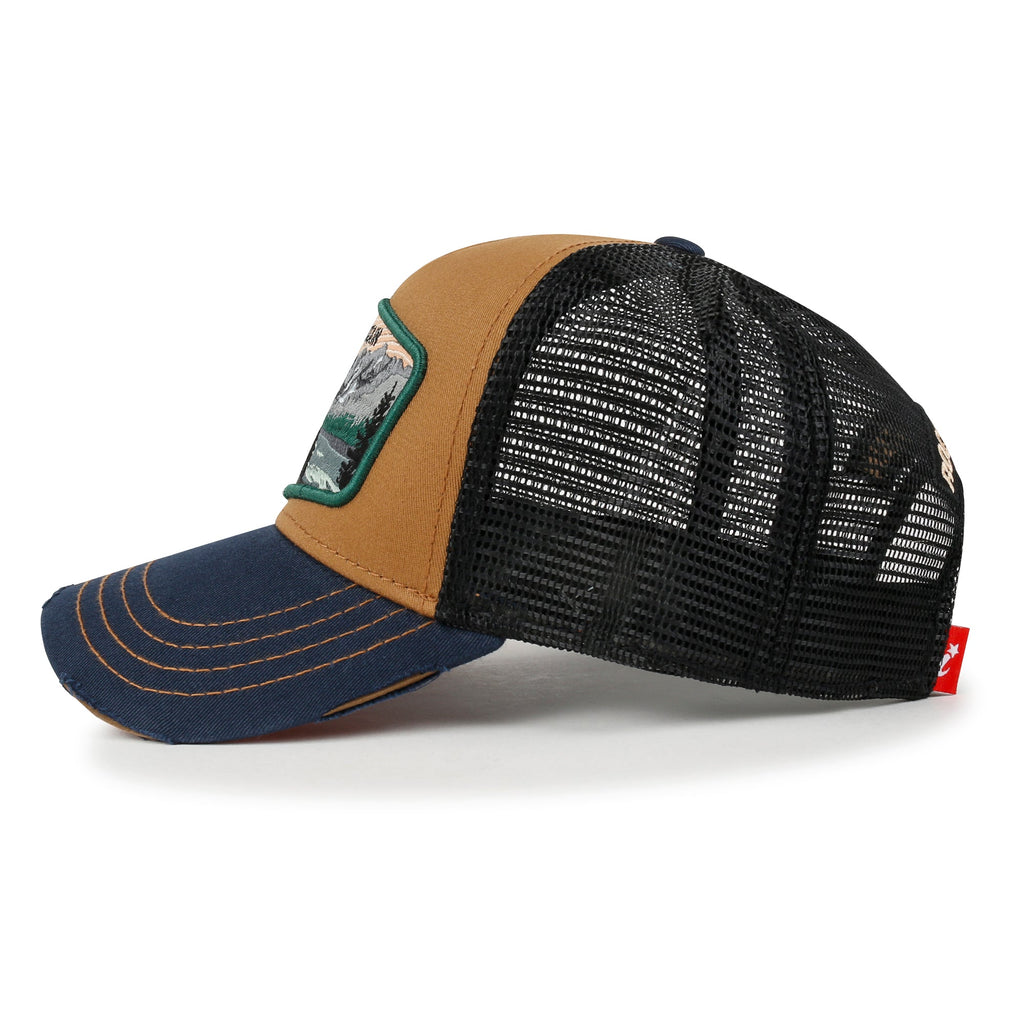 Premium Rocky Mountain Embroidery Baseball Cap Structured Trucker Hat