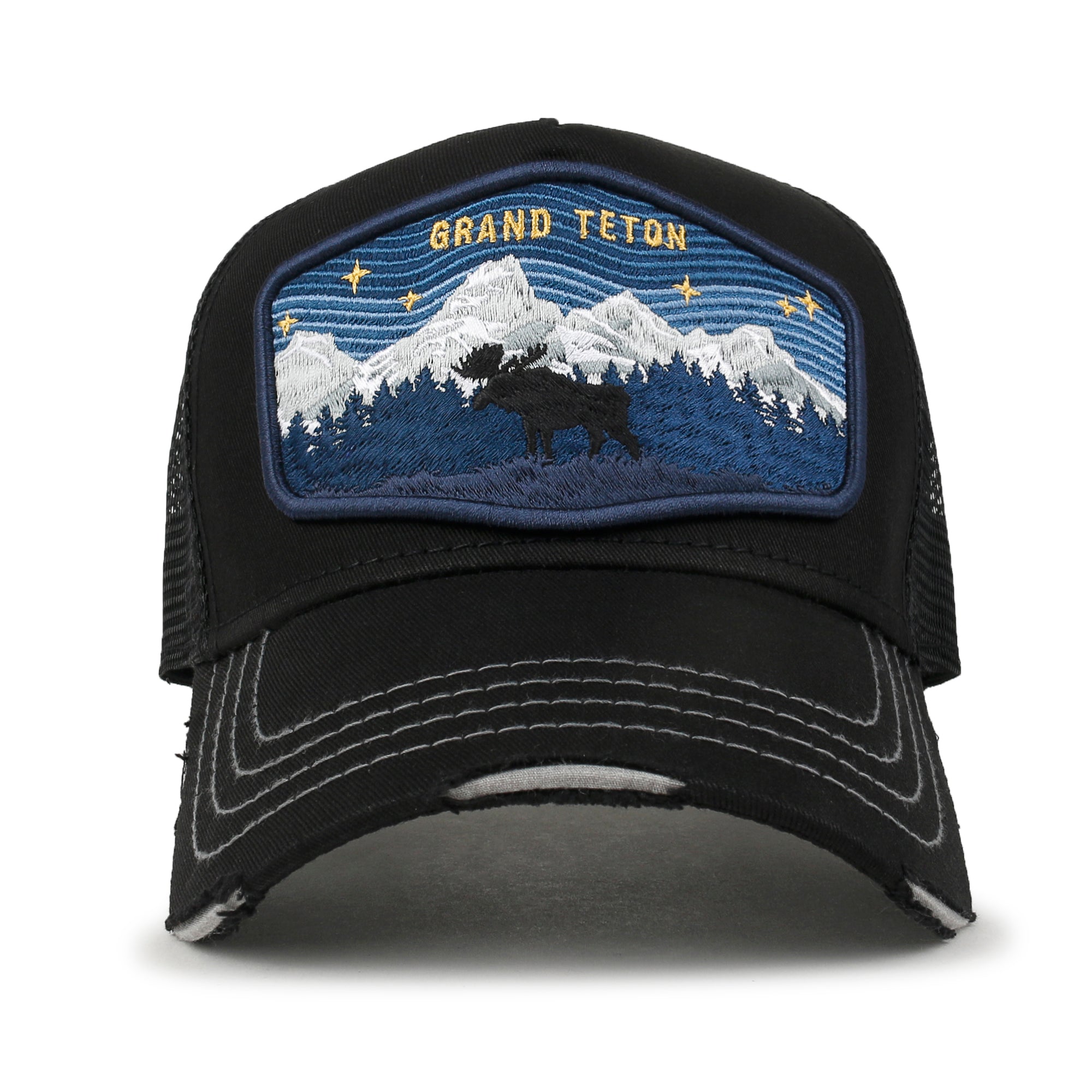 Premium Grand Teton Embroidery Baseball Cap Structured Trucker Hat