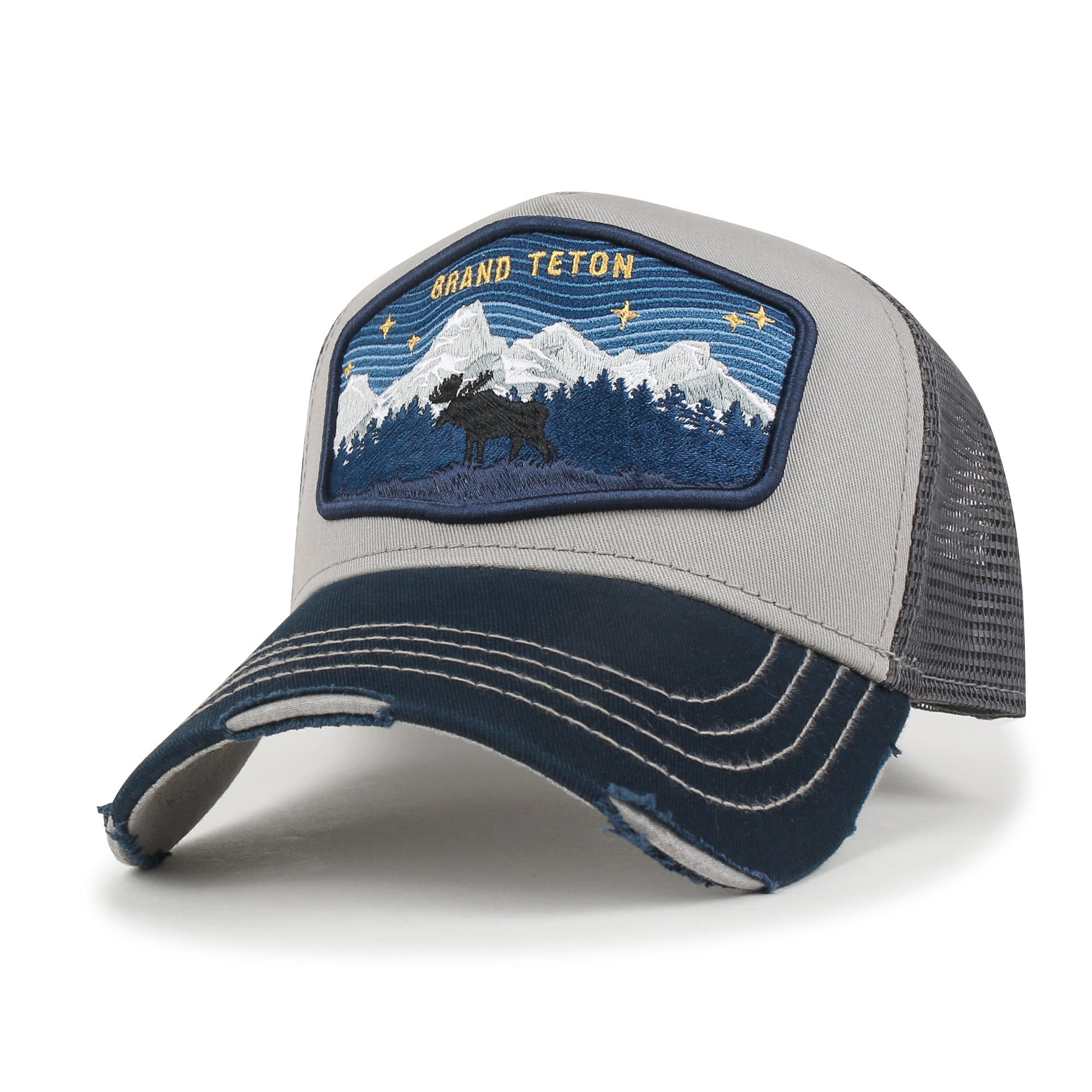 Premium Grand Teton Embroidery Baseball Cap Structured Trucker Hat
