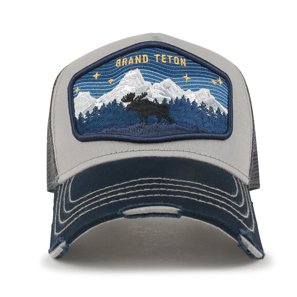 Premium Grand Teton Embroidery Baseball Cap Structured Trucker Hat