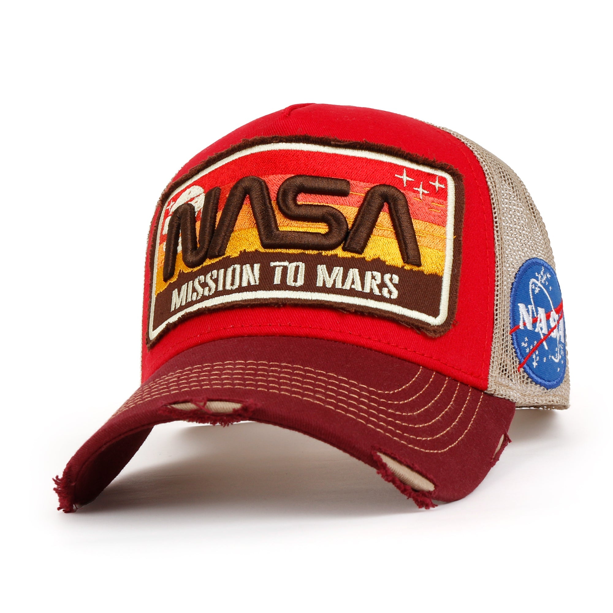 PREMIUM NASA Mission Rectangle Patch Embroidery Structured Baseball Cap