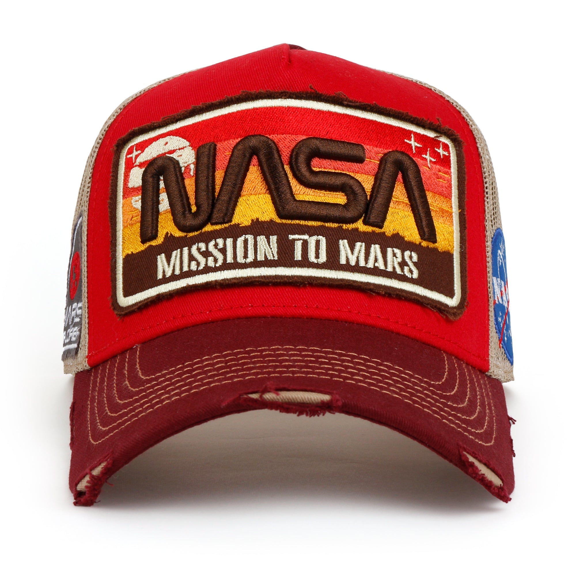 PREMIUM NASA Mission Rectangle Patch Embroidery Structured Baseball Cap