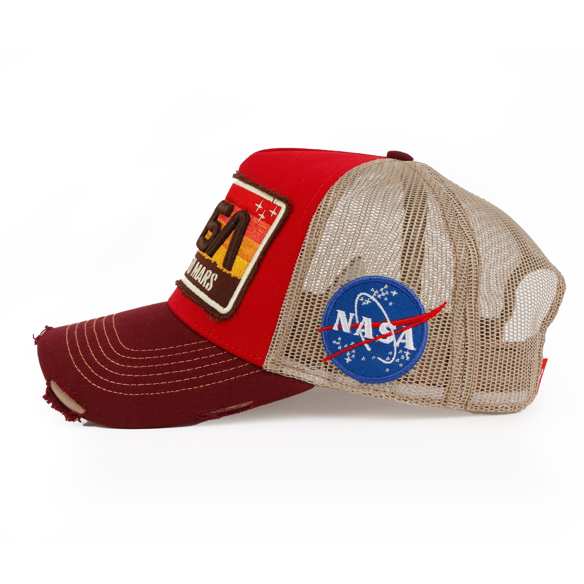 PREMIUM NASA Mission Rectangle Patch Embroidery Structured Baseball Cap