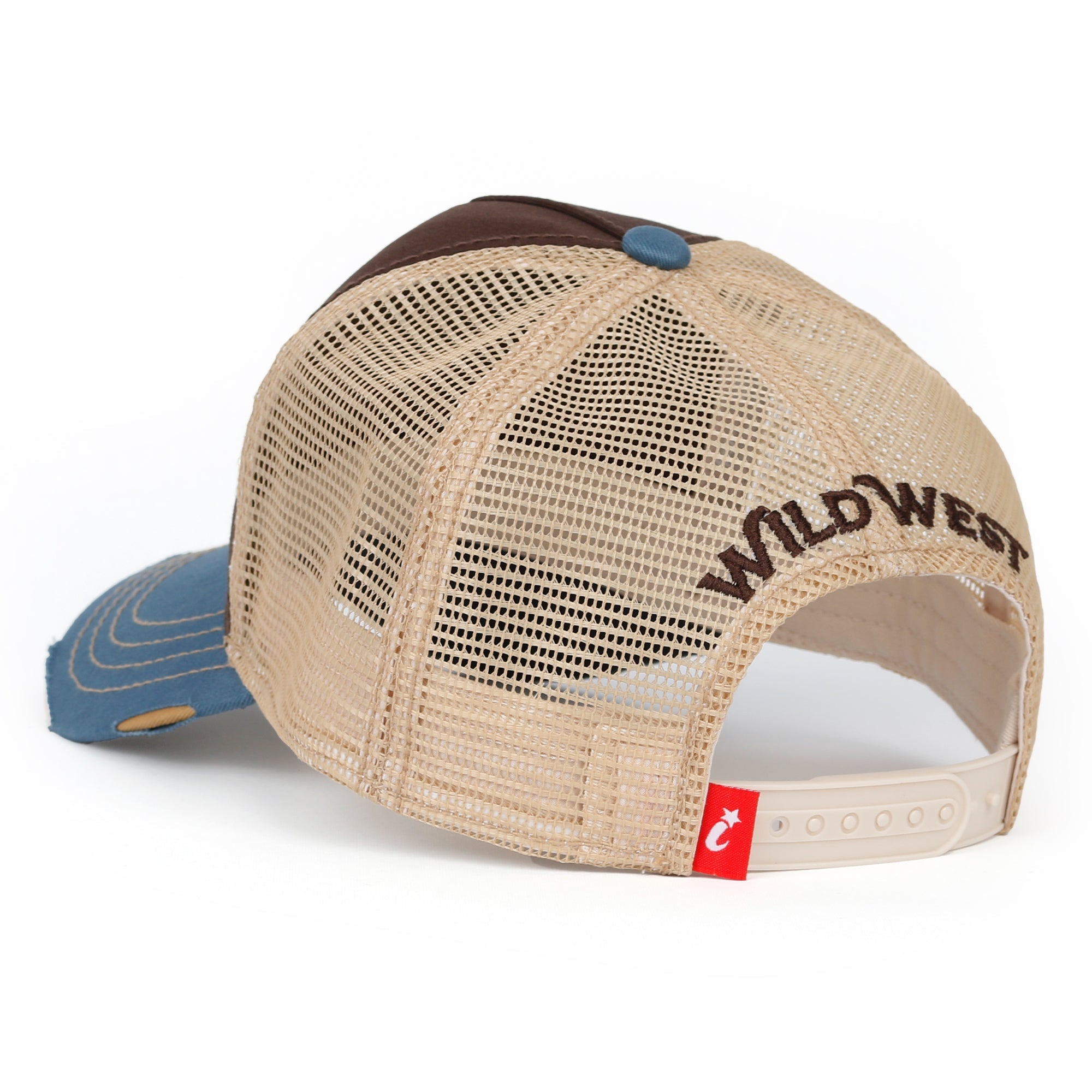 PREMIUM Cowboy Wild West Vintage Baseball Cap Structured Trucker Hat