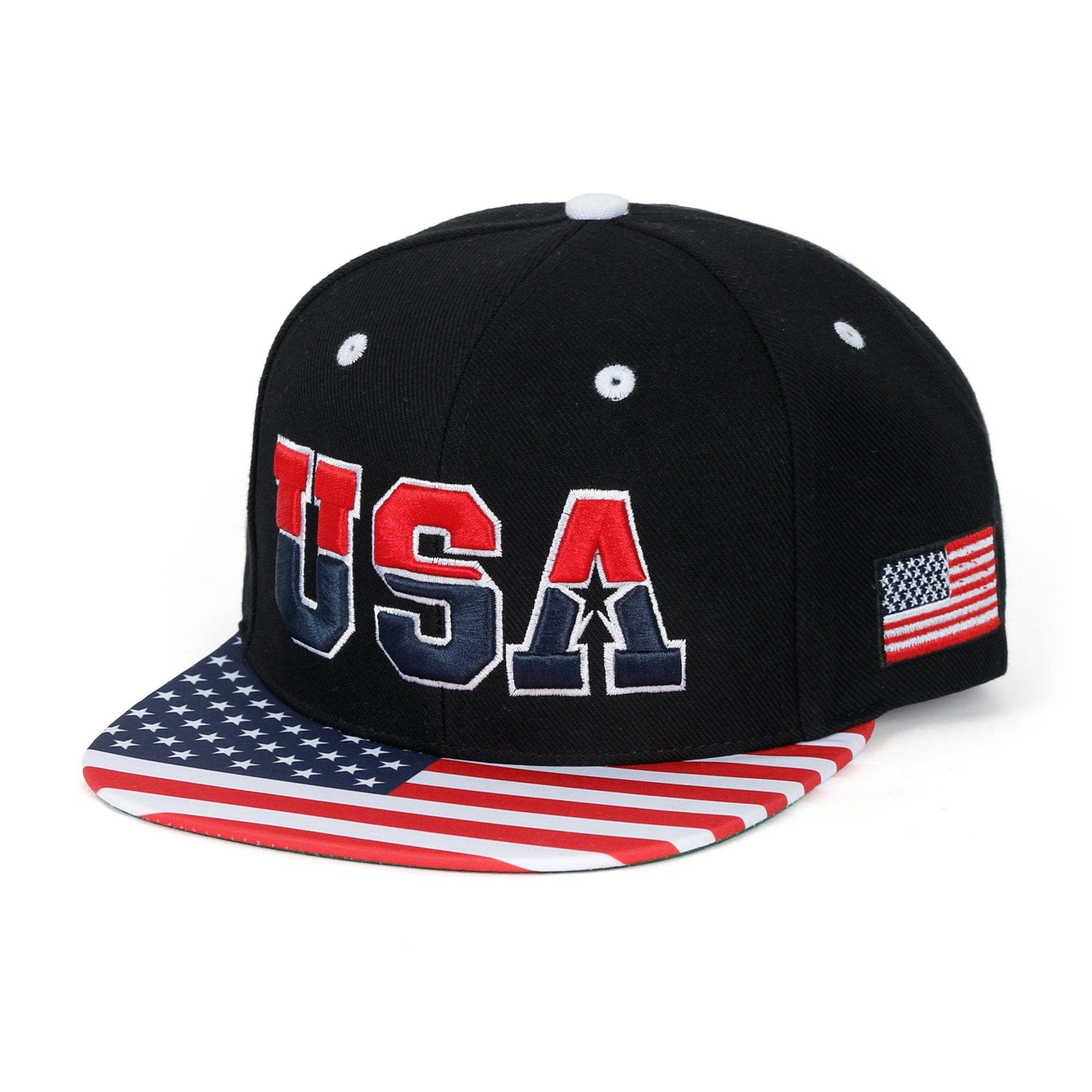 United States Of America USA Flag Embroidery Trucker Hat Baseball Cap