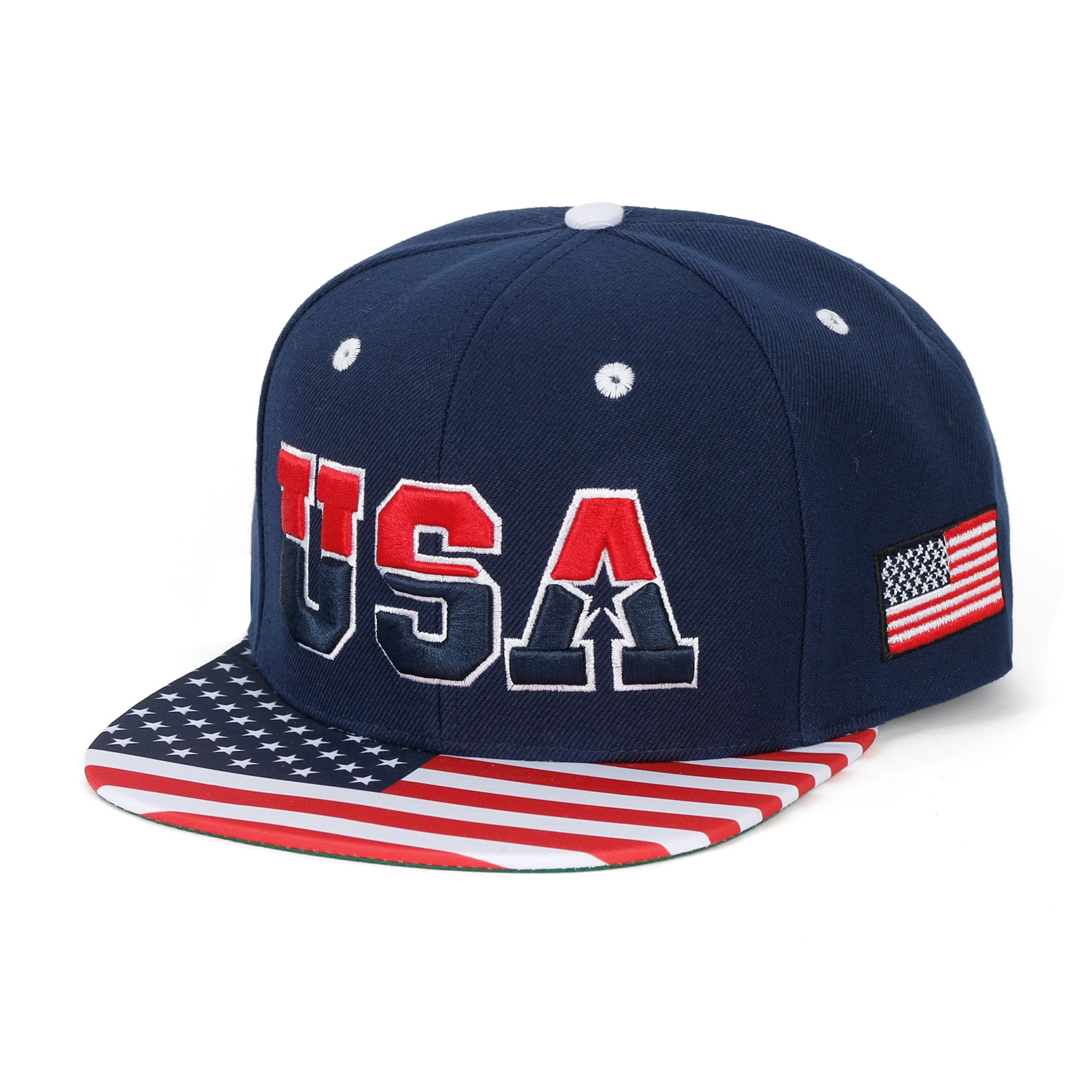 United States Of America USA Flag Embroidery Trucker Hat Baseball Cap