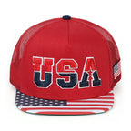 United States Of America USA Flag Embroidery Trucker Hat Baseball Cap