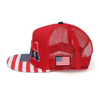 United States Of America USA Flag Embroidery Trucker Hat Baseball Cap