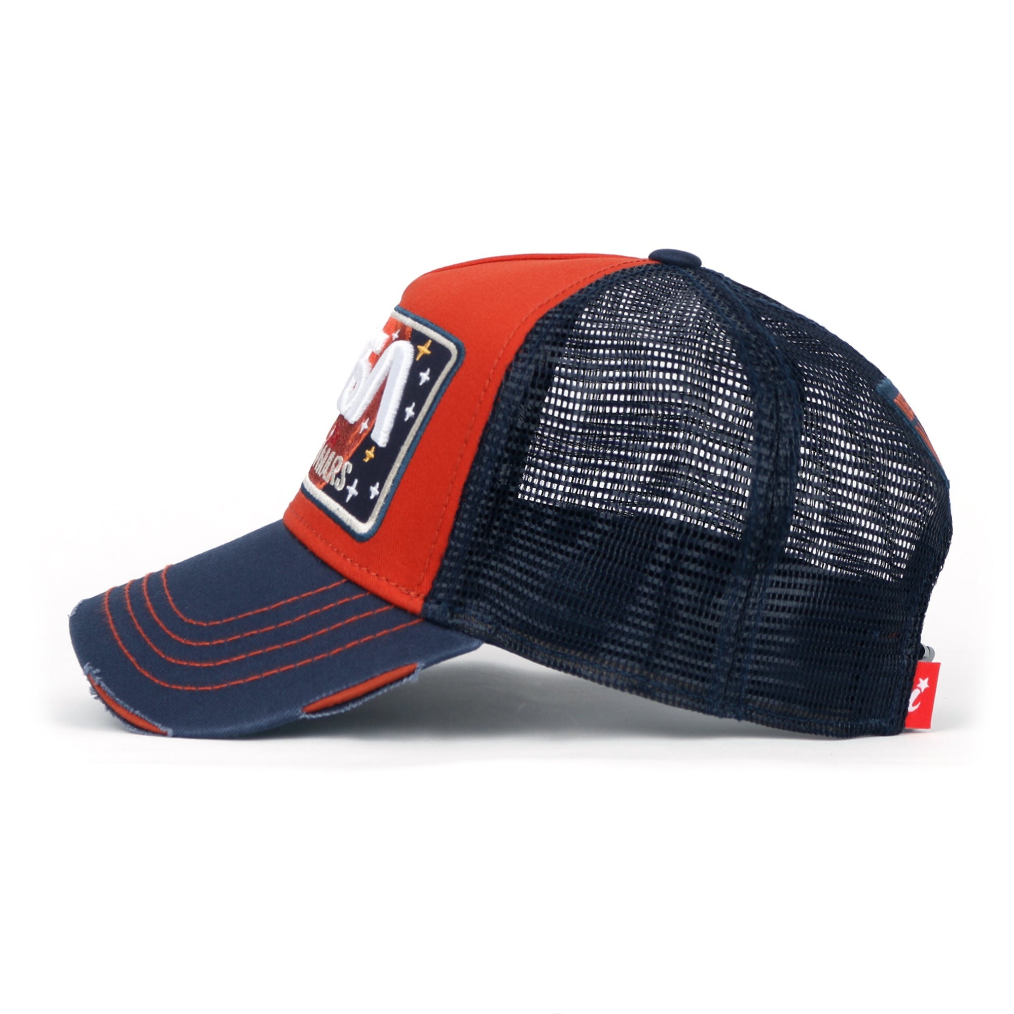 PREMIUM NASA Mars Mission Embroidered Distressed Trucker Cap
