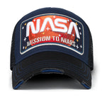 PREMIUM NASA Mars Mission Embroidered Distressed Trucker Cap