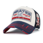PREMIUM Pirate Embroidery Distressed Trucker Hat Casual Baseball Cap