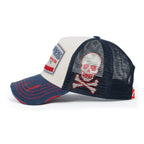 PREMIUM Pirate Embroidery Distressed Trucker Hat Casual Baseball Cap